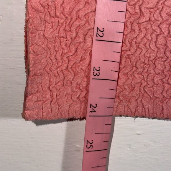 Vintage Crinkle Floral Sleeveless Mock Neck Top Pink Burgundy Stretch Ness S - Picture 10 of 10